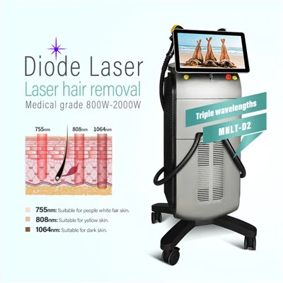 máquina portátil da remoção do cabelo do laser 4 Ondas do diodo 2000w